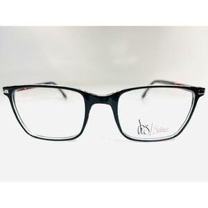 New Roberto Steffani RSS-13 Col.90 Black 0n Clear Eyeglasses 51/19/140